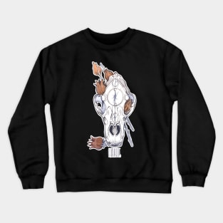 MorbidiTea - Hibiscus with Black Bear Skull Crewneck Sweatshirt